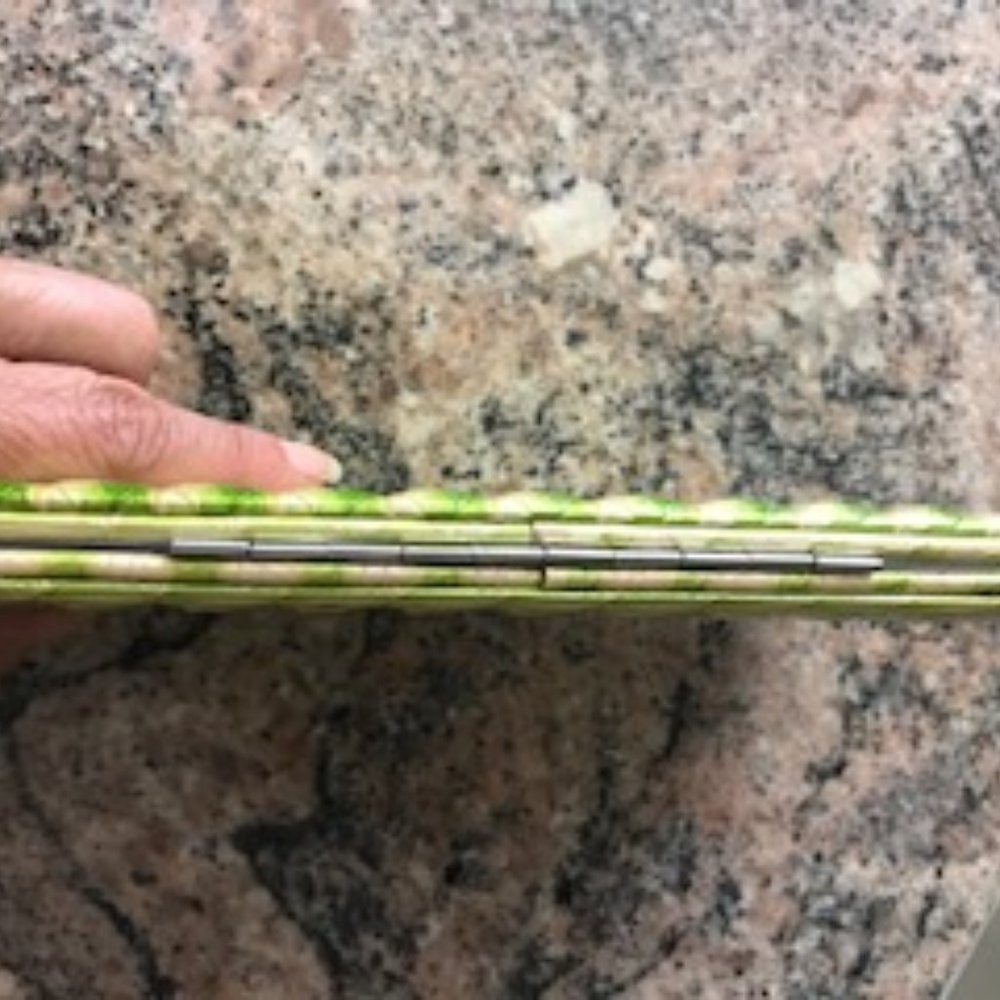 Neon Green Quilted Cardholder / Clutch - Picture 6 of 6